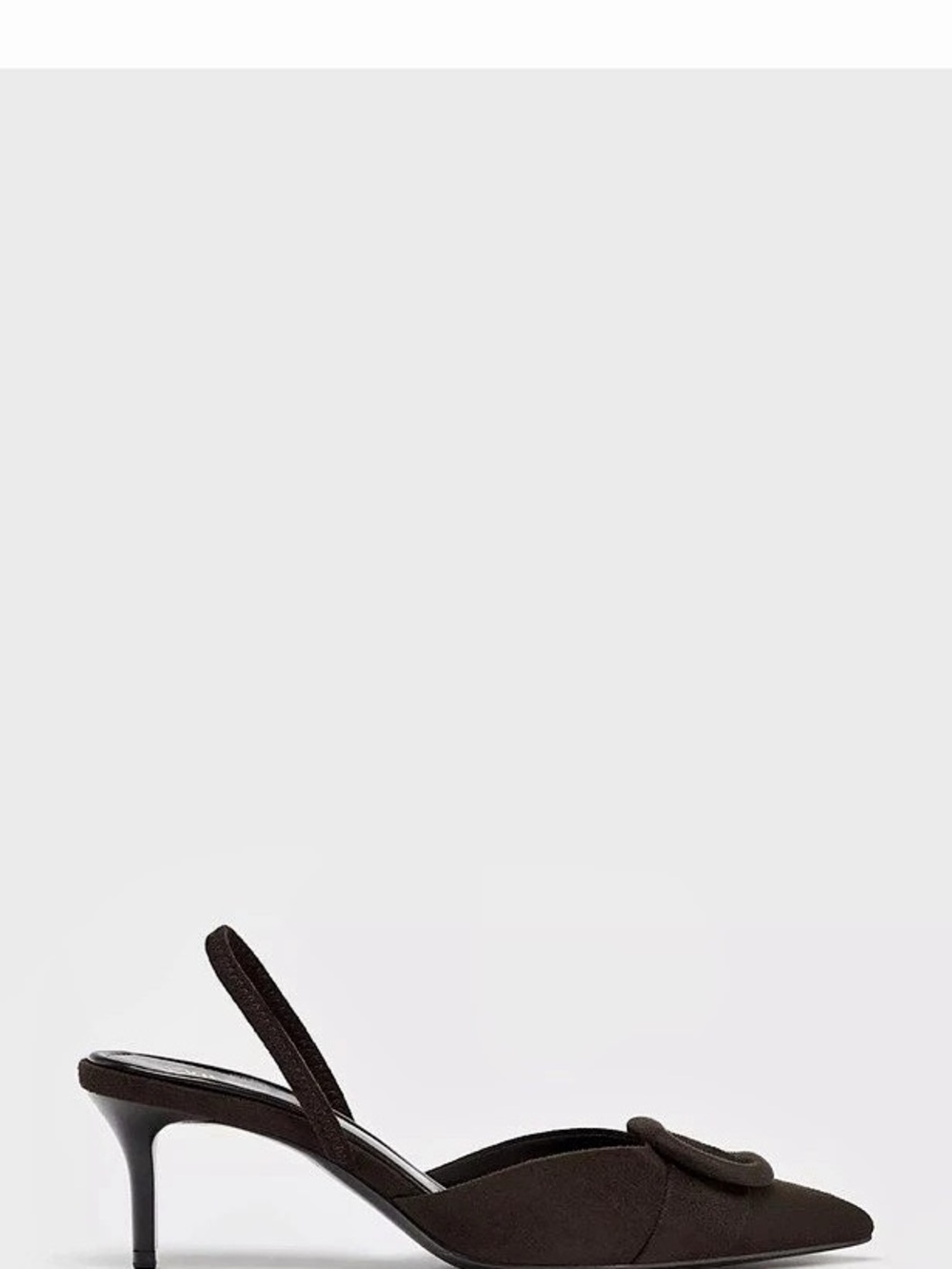 Zara Slingback Appliqué Heels Black